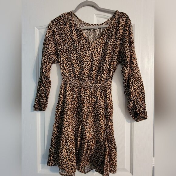 Old Navy Animal Print Long Sleeve Dress - Picture 1 of 4
